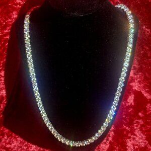 New Moissanite Diamond Tennis Necklace (VVSI) Grade D, 24 inches - 6.5mm